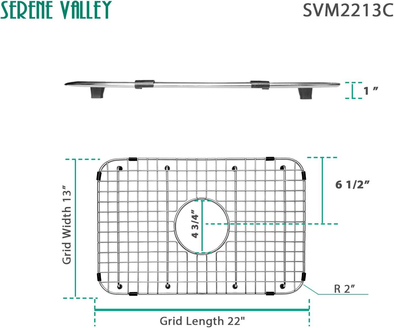 22.05" x 12.99" Stainless Steel Sink Protector with Center Drain