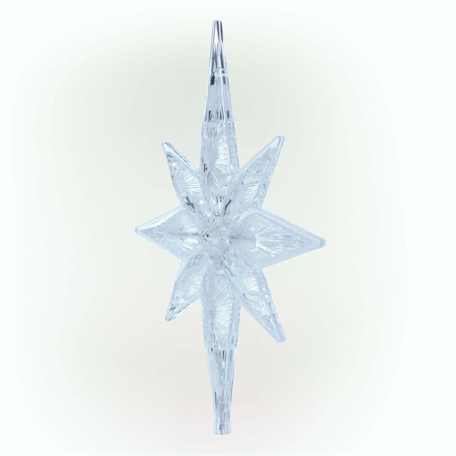 Alpine Corporation Star Christmas Tree Topper with Cool White LED Lights