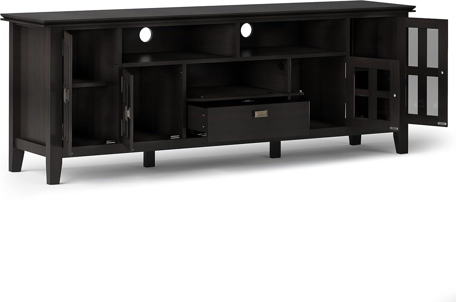 Simpli Home Artisan SOLID WOOD 72 inch TV Media Stand