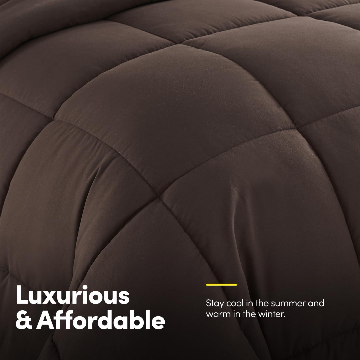 Sweet Home Collection All Season Bed-in-A-Bag 5pc/7pc Solid Color Comforter & Sheet Set Ultra Soft Bedding by Sweet Home Collection