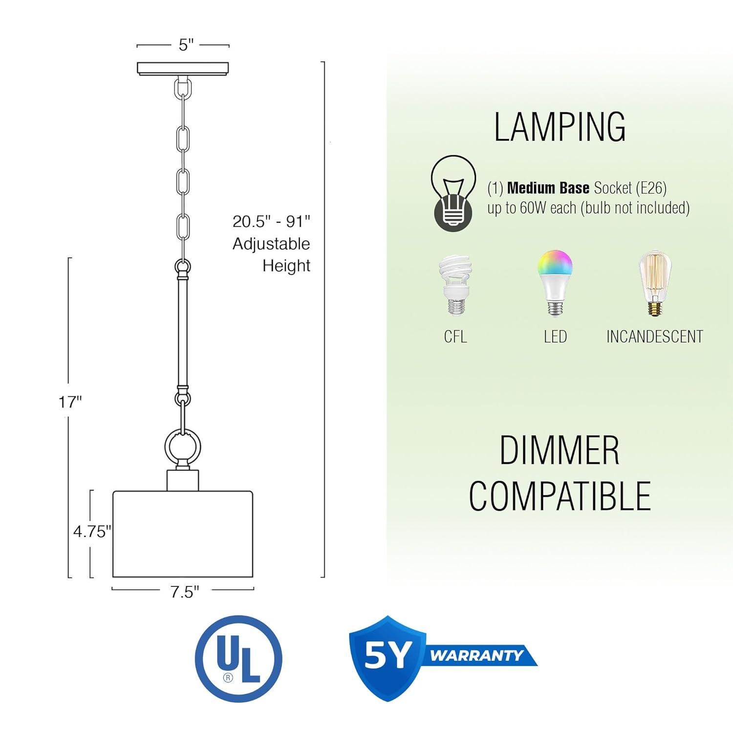 Kira Home Avalon 17" Modern Pendant Light + Seeded Glass Shade, Adjustable Height, Brushed Nickel Finish