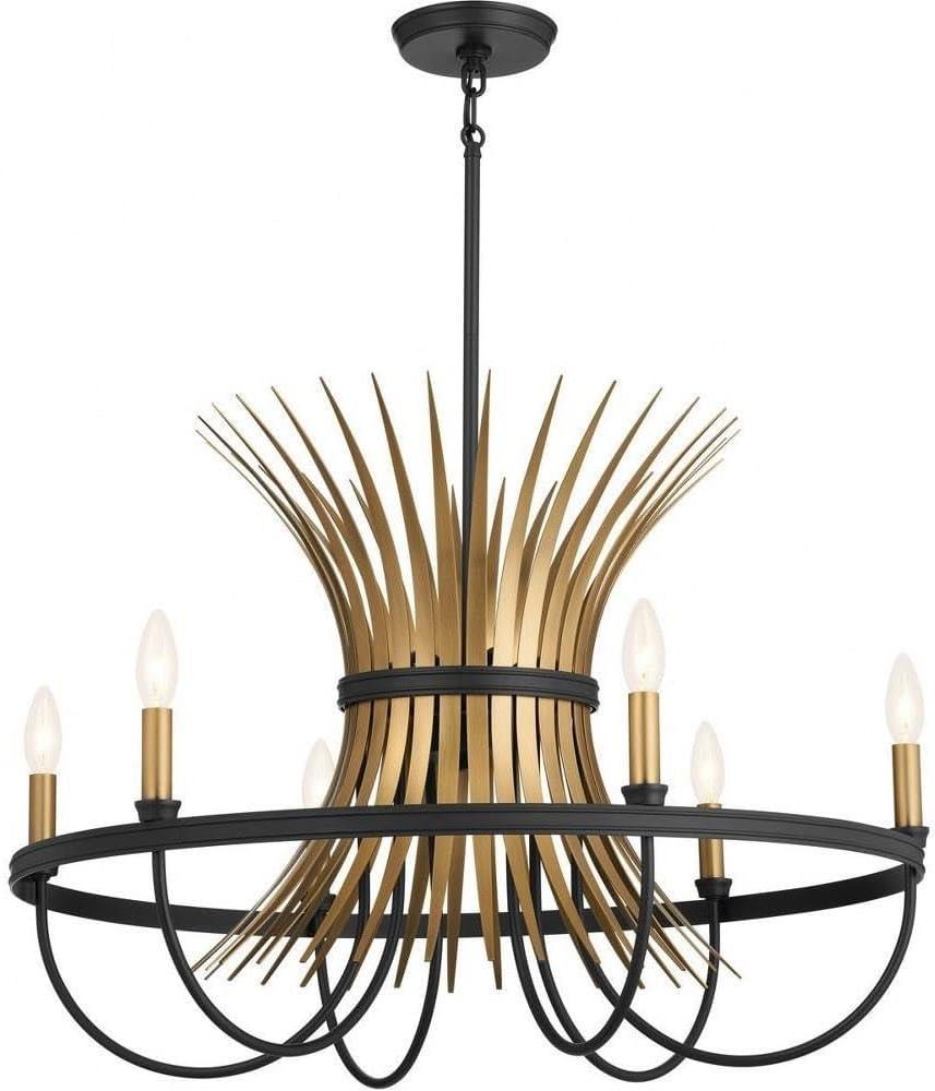 6 - Light Dimmable Drum Chandelier