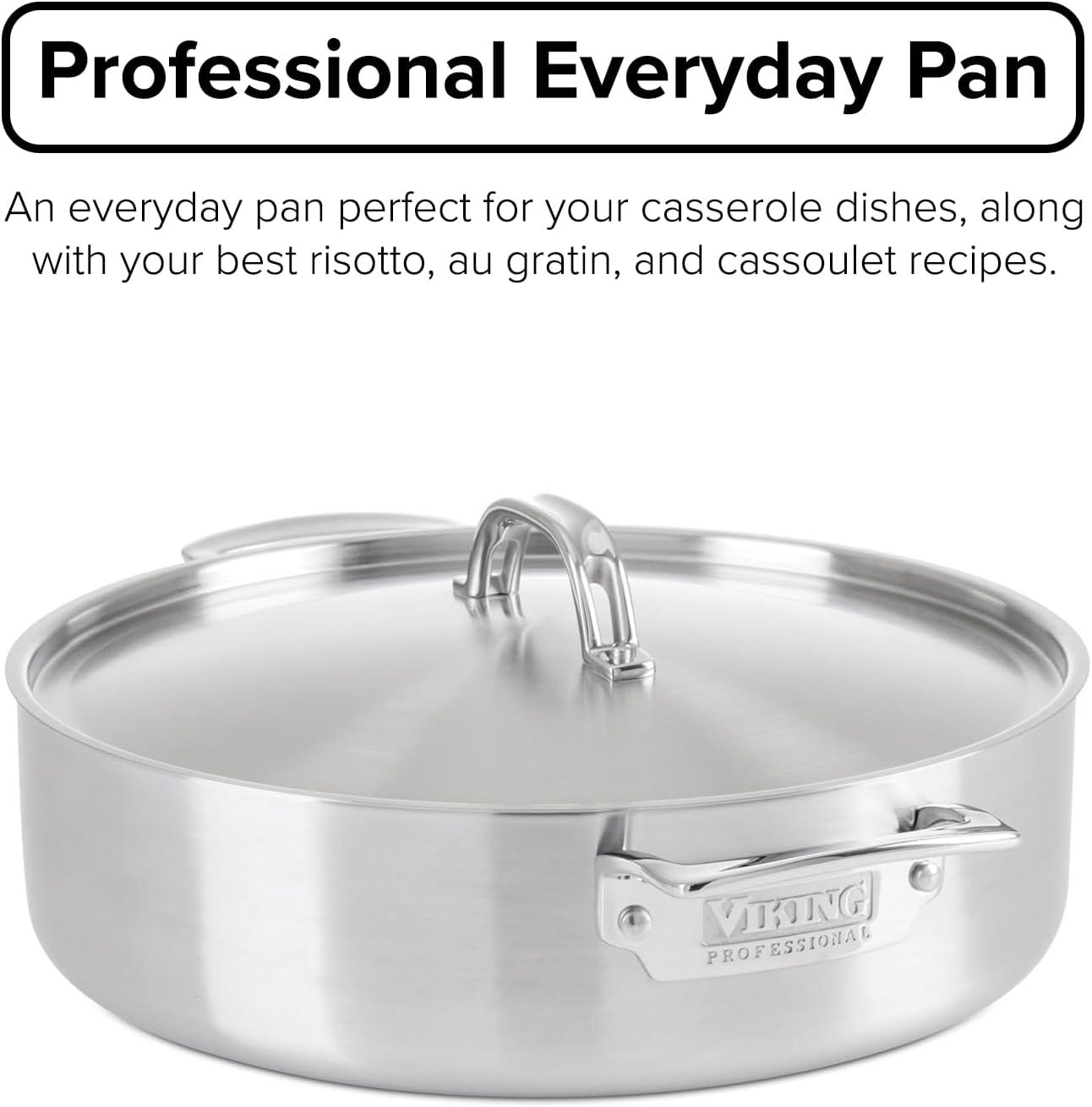 Viking Professional 5-Ply Stainless Steel Casserole Pan