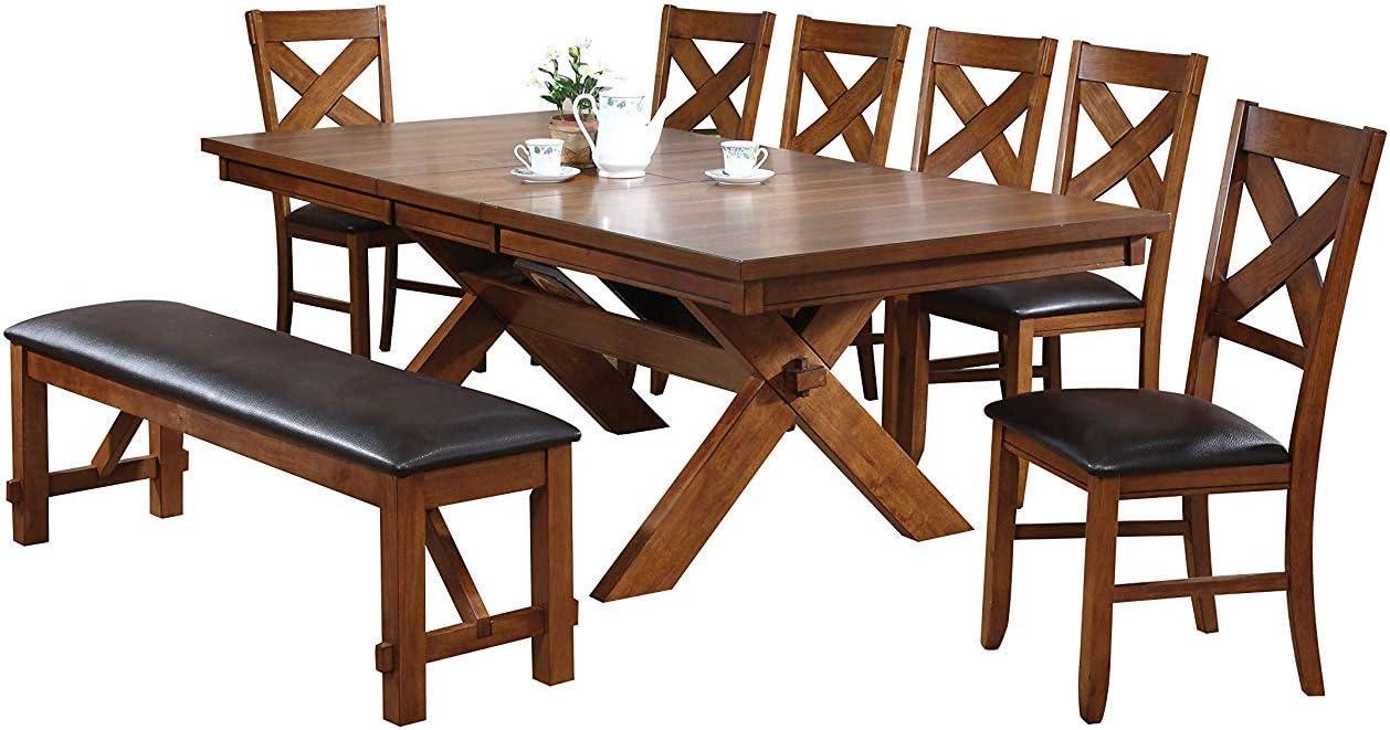 ACME Apollo Dining Table, Walnut (Chairs Separately)