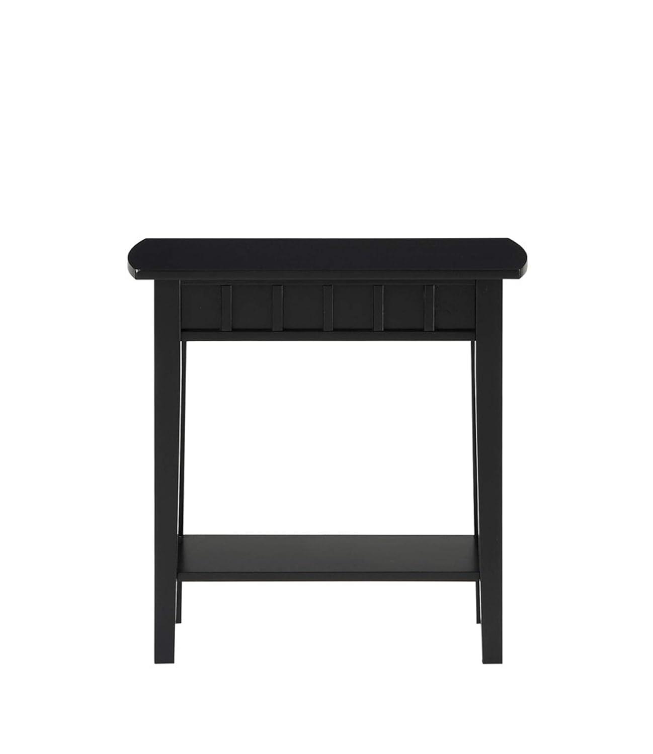 Dennis End Table with Shelf Espresso