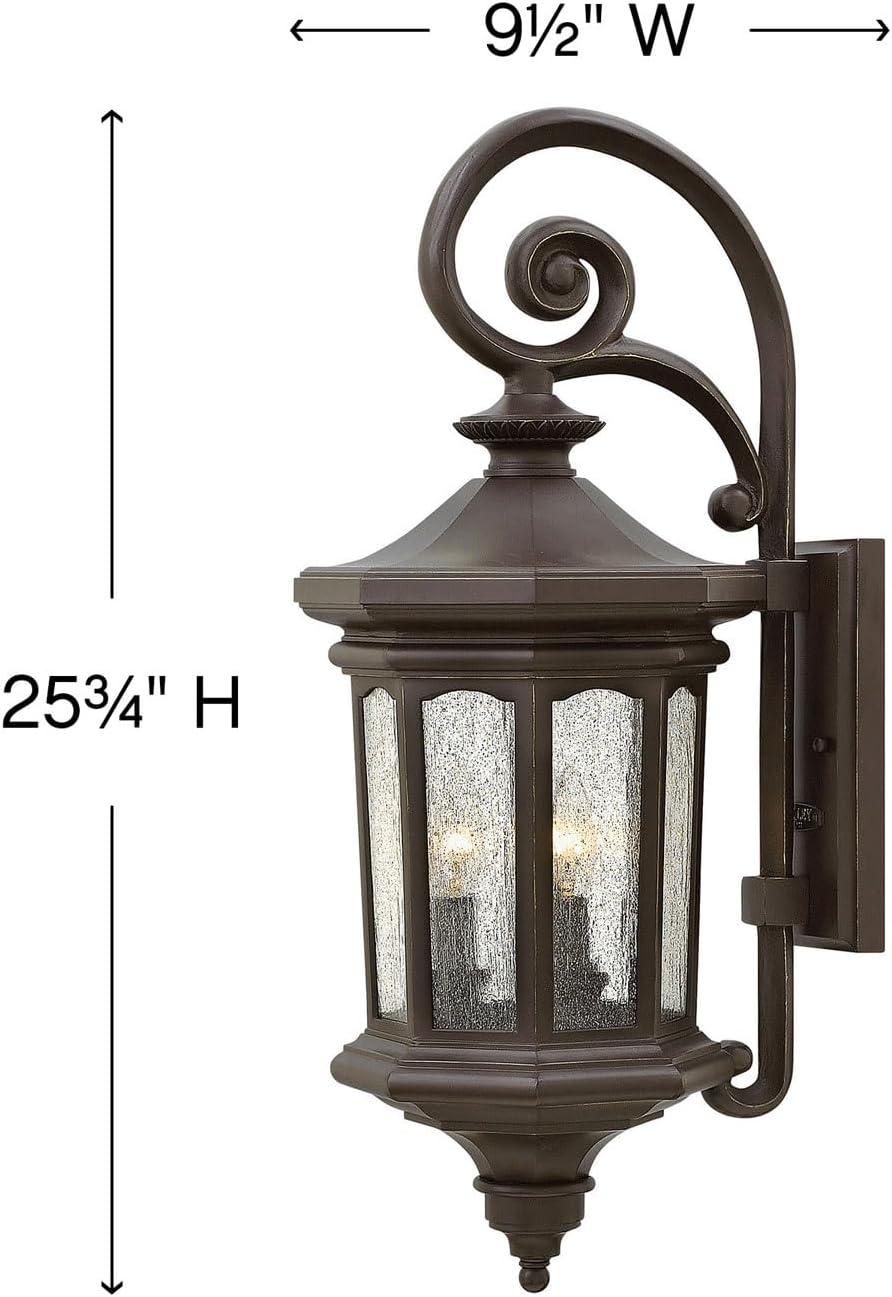 Raley Oil Rubbed Bronze 3-Light Outdoor Wall Sconce