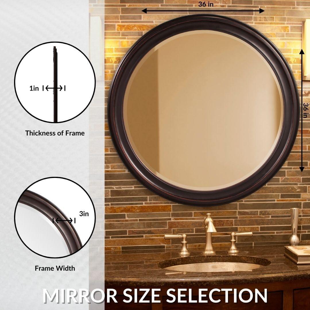 Tyler Dillon Dennis Accent and Wall Mirror with Wood Frame - Oil Rubbed bronze