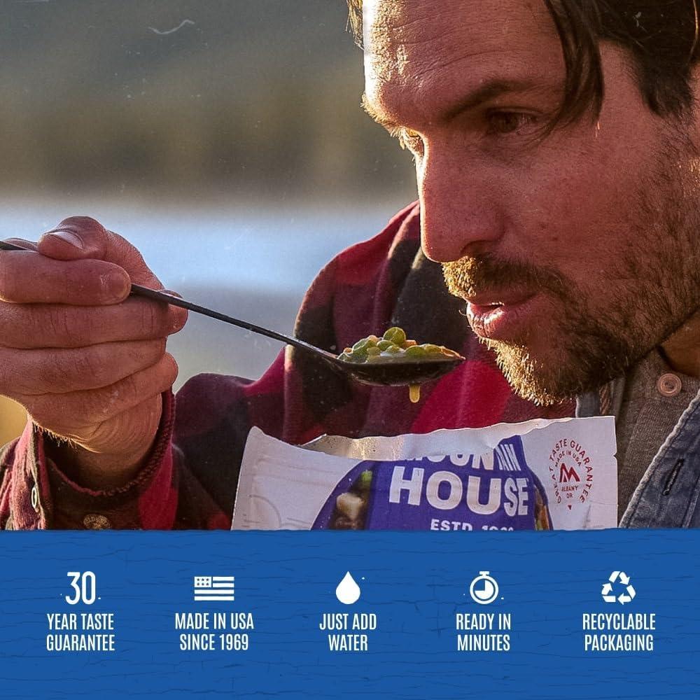 Mountain House Scrambled Eggs with Bacon | Freeze Dried Backpacking & Camping Food | 6-Pack | Gluten-Free