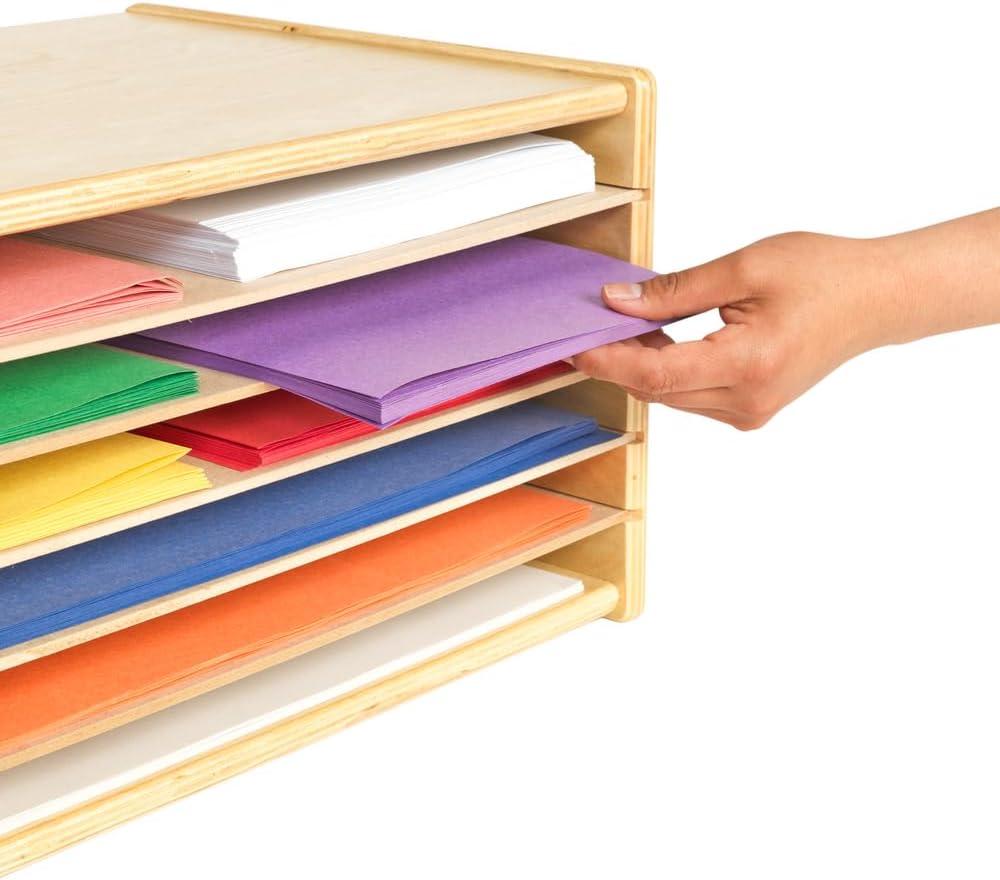 Colorations Wooden Organizer for Paper Storage