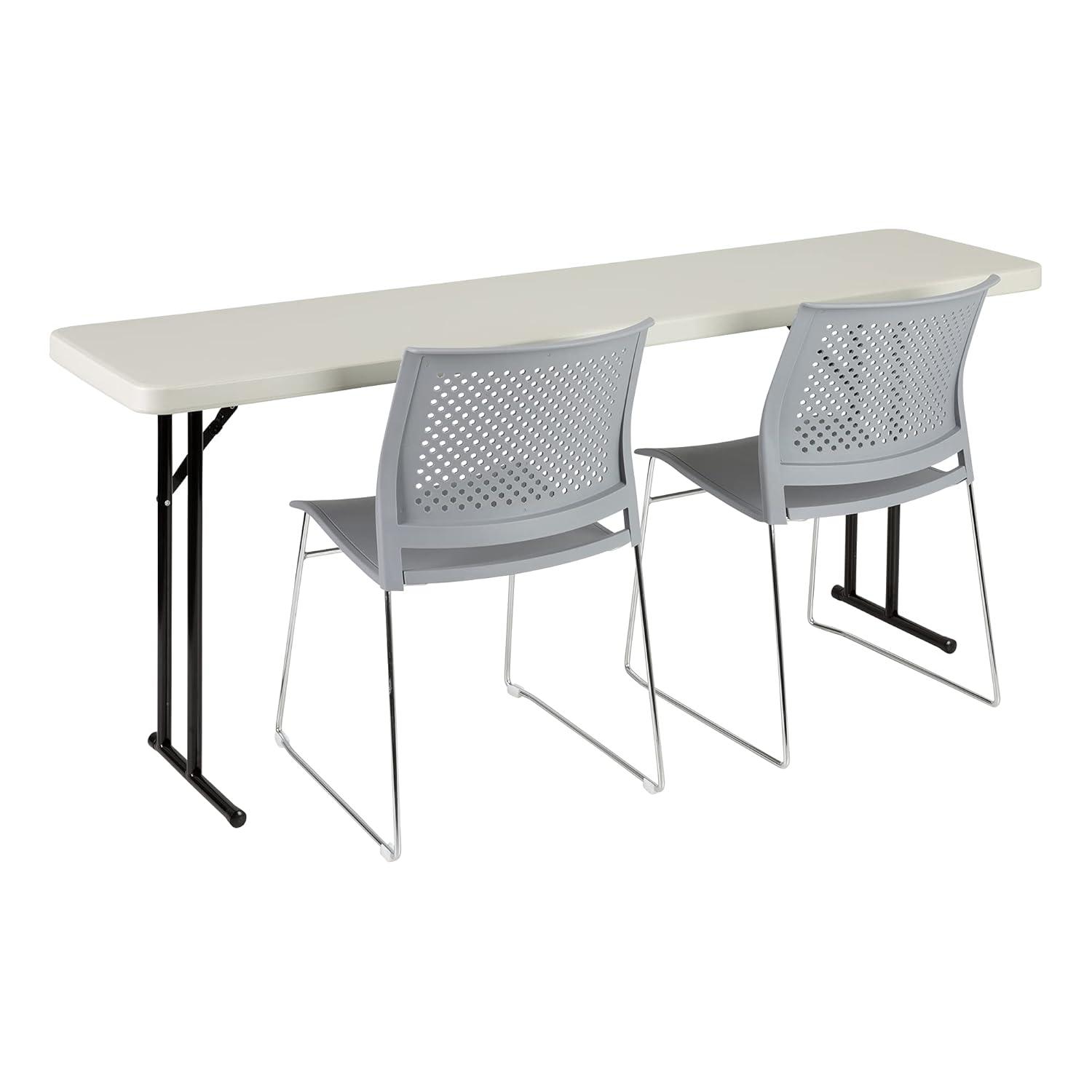 Rectangular Blow-Molded Plastic Folding Training Seminar Table