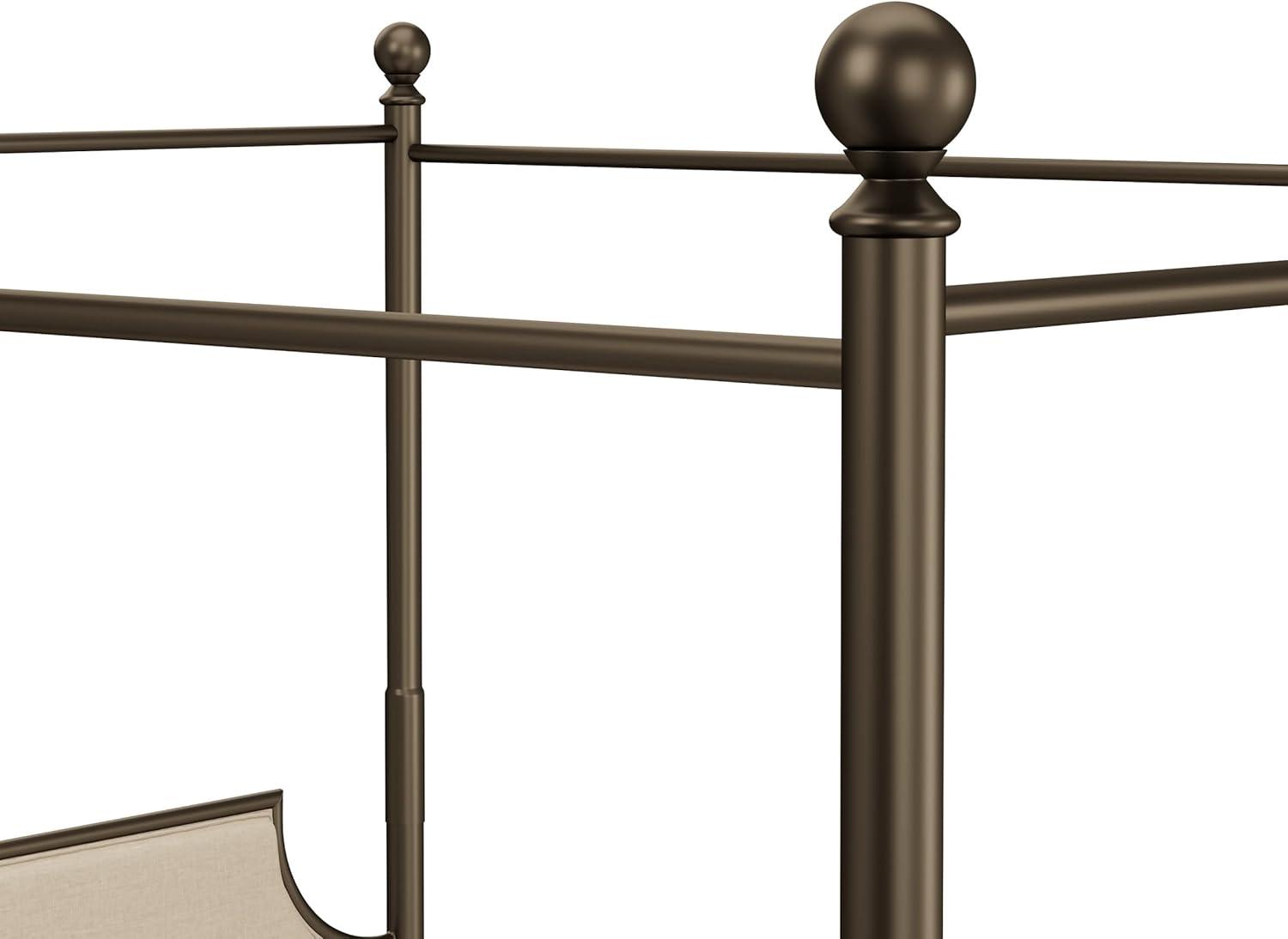 Aasif Upholstered Metal Canopy Bed