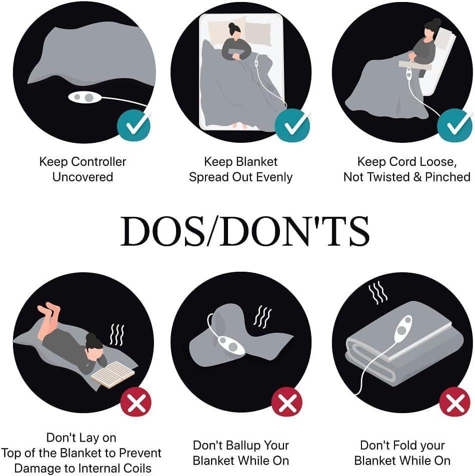 60"x70" Electric Heated Microlight to Berber Throw Blanket Purple: Beautyrest, Lightweight, Machine Washable