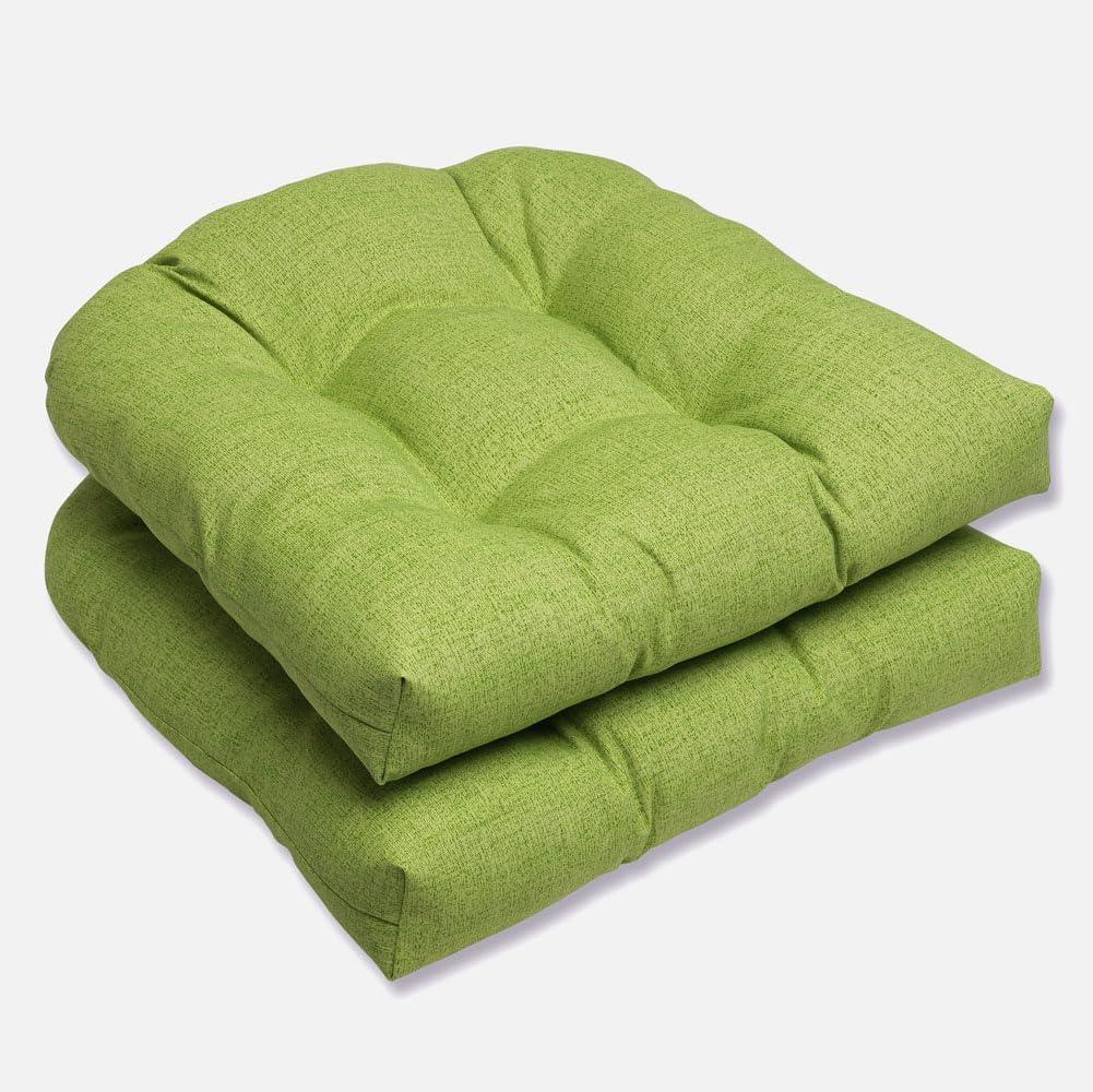 Baja Lime Green Wicker Chair Cushion Duo