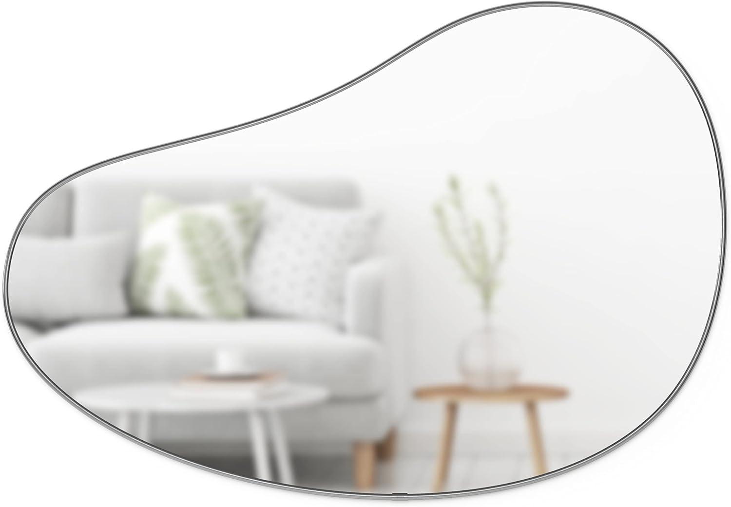 24" x 36" Abstract Shaped Metallic Wall Accent Mirror