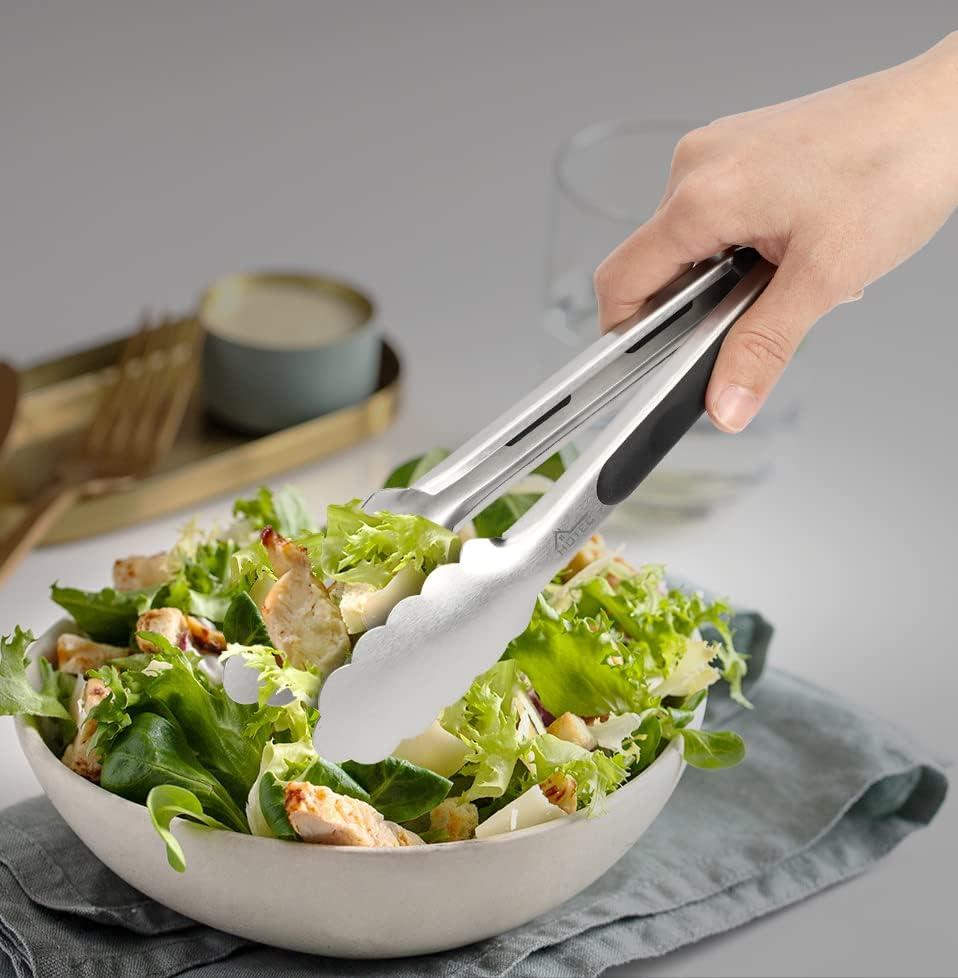 2-Pack Stainless Steel BBQ and Salad Serving Tongs