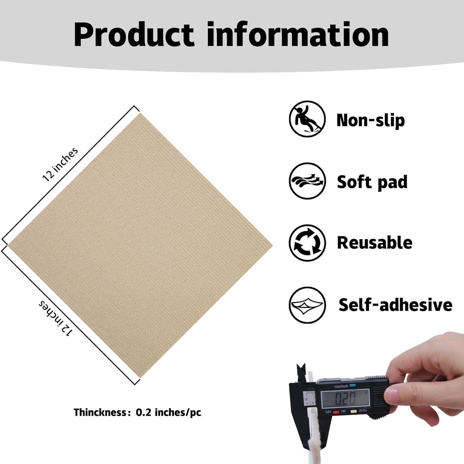 Self Adhesive Carpet Tiles,Non-Slip Peel and Stick Squares Splicing Puzzle Carpet Floor Tile,DIY Off White Easy Install 10 Pcs Floor Tiles 12" x 12"