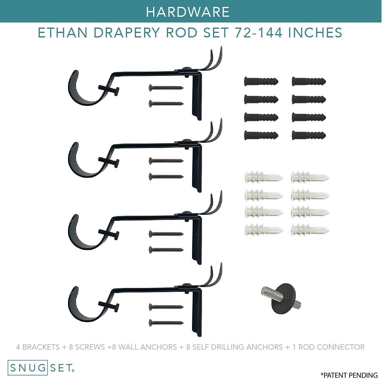 Adjustable 1" Single Curtain Rod