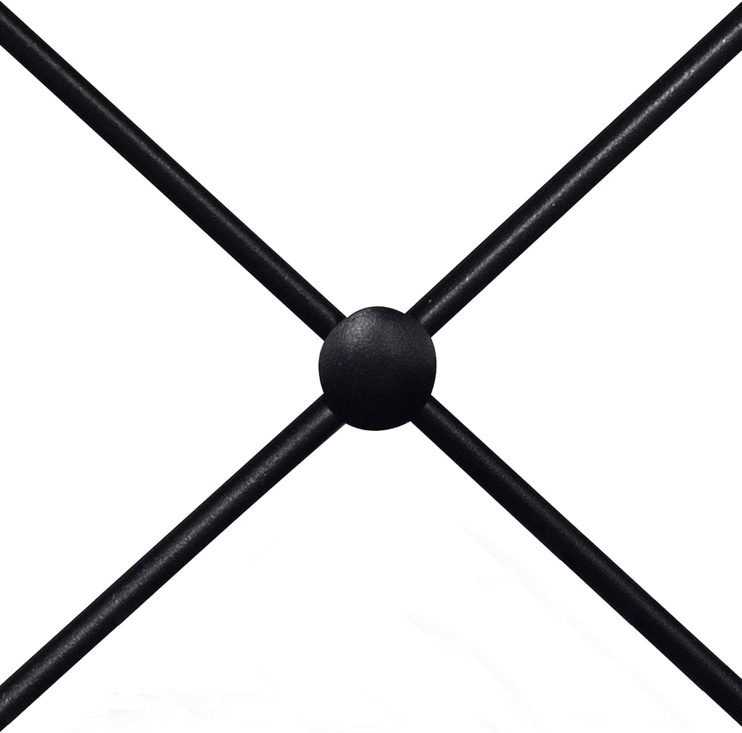 Hillsdale Furniture Williamsburg Geometric Design Metal King Bed, Black Sparkle