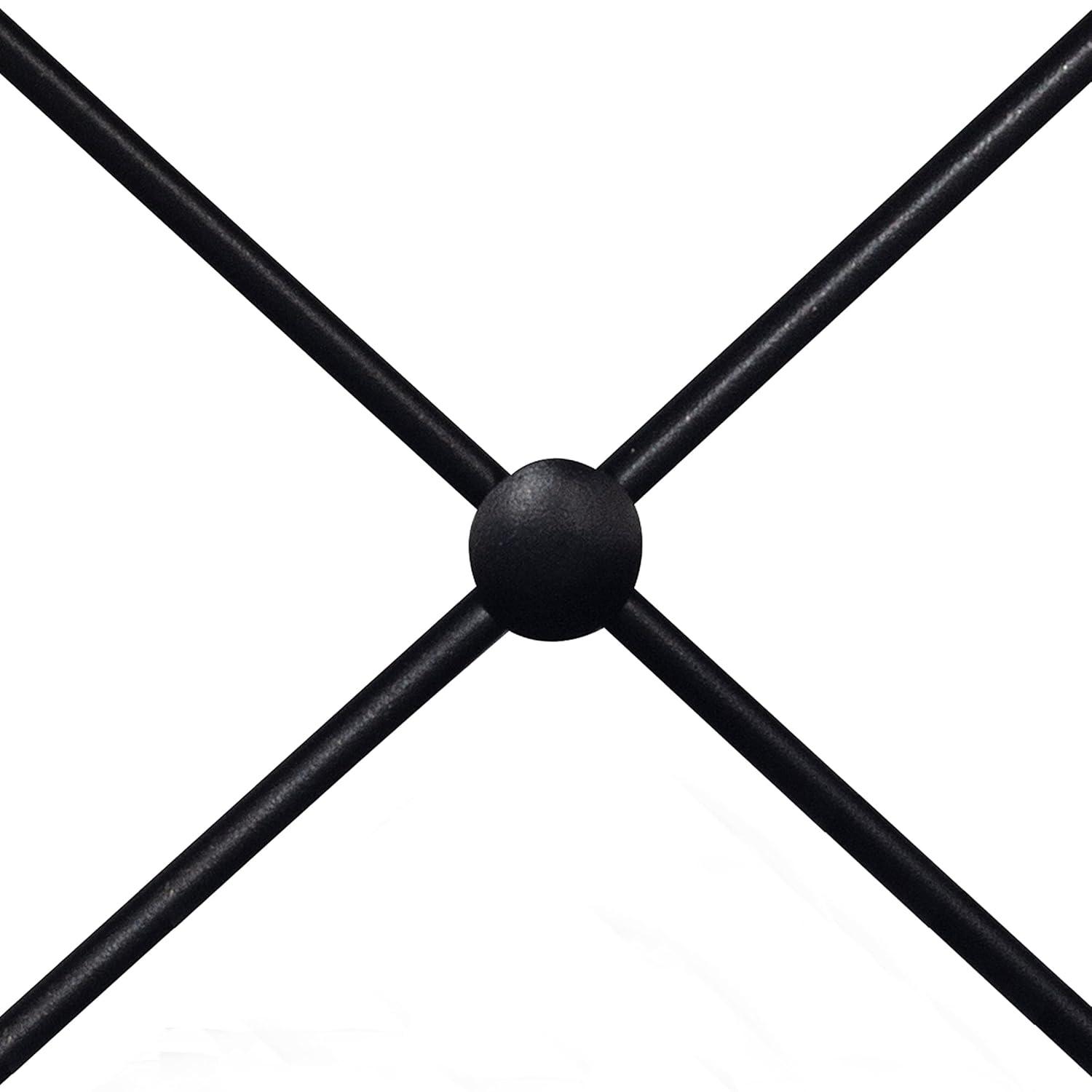 Hillsdale Furniture Williamsburg Geometric Design Metal King Bed, Black Sparkle