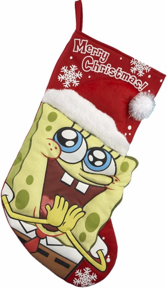 Kurt Adler 19-Inch Spongebob Printed Applique Stocking