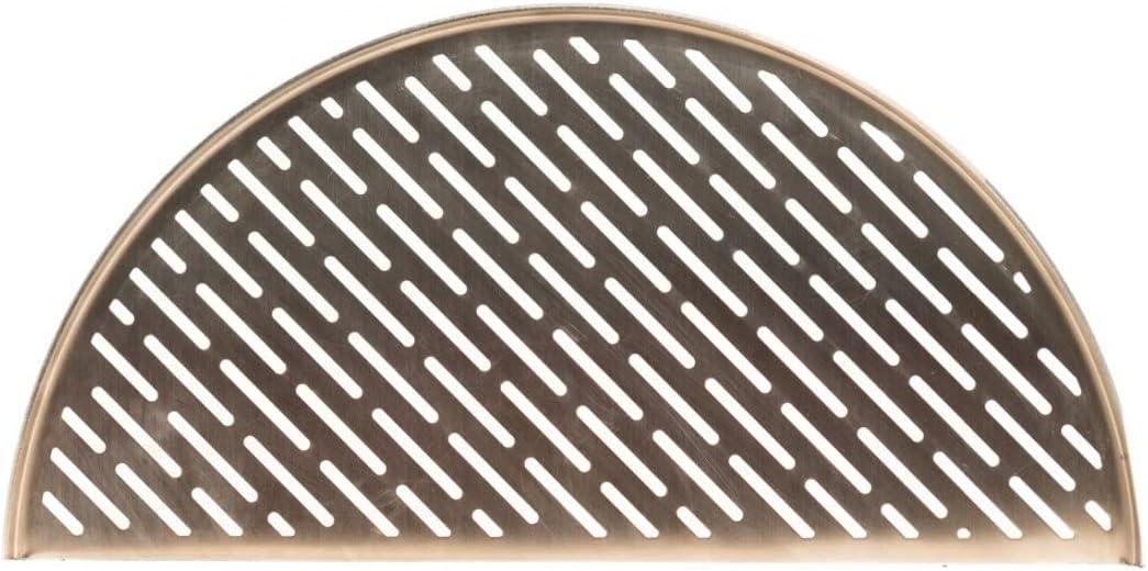 Kamado Joe Half-Moon 304 Stainless Steel Cooking Grate for Fish and Vegetables, Fits Classic Joe 18-inch Charcoal Grill and Smokers in Silver, Model KJ-HSSCGFV