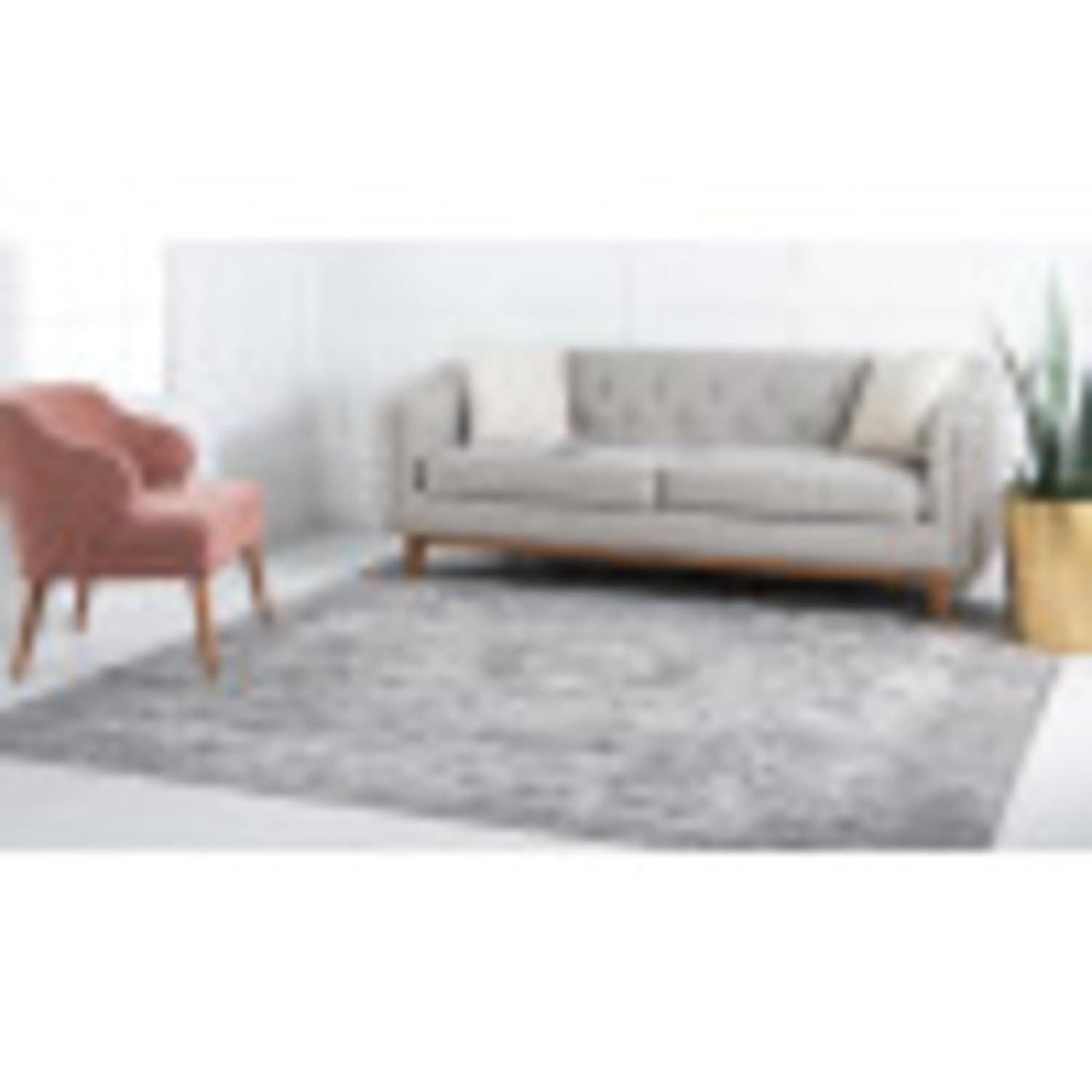 Unique Loom Portland Collection Area Rug - Astoria (4' 1" Square Gray/Ivory)