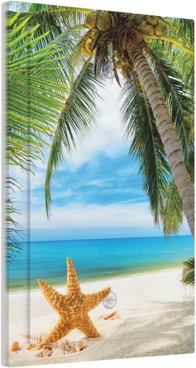 Sunyuer Sea Starfish Beach Decorative Wall Plate, 1 Gang Single Blank Outlet Cover Decorative Switch Plate for Kitchen Bathroom Bedroom, 4.5x2.76 Inch