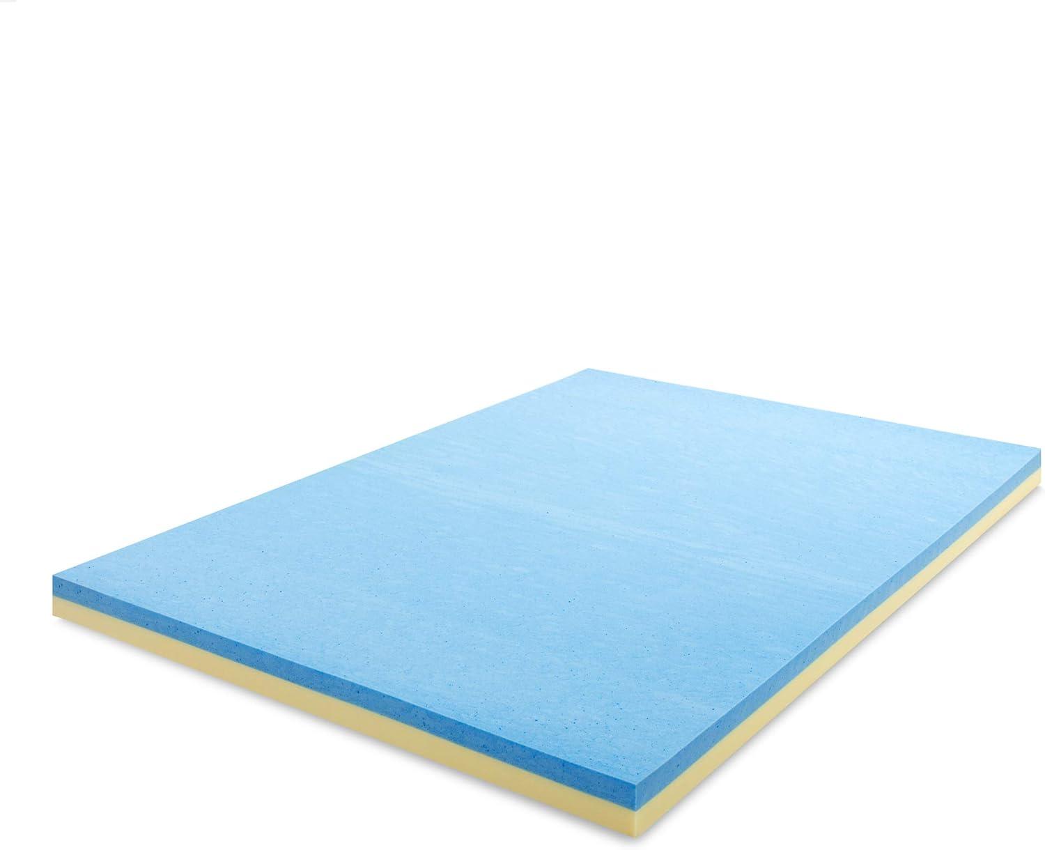 Zinus 4" Green Tea Cooling Gel Memory Foam Mattress Topper, Queen