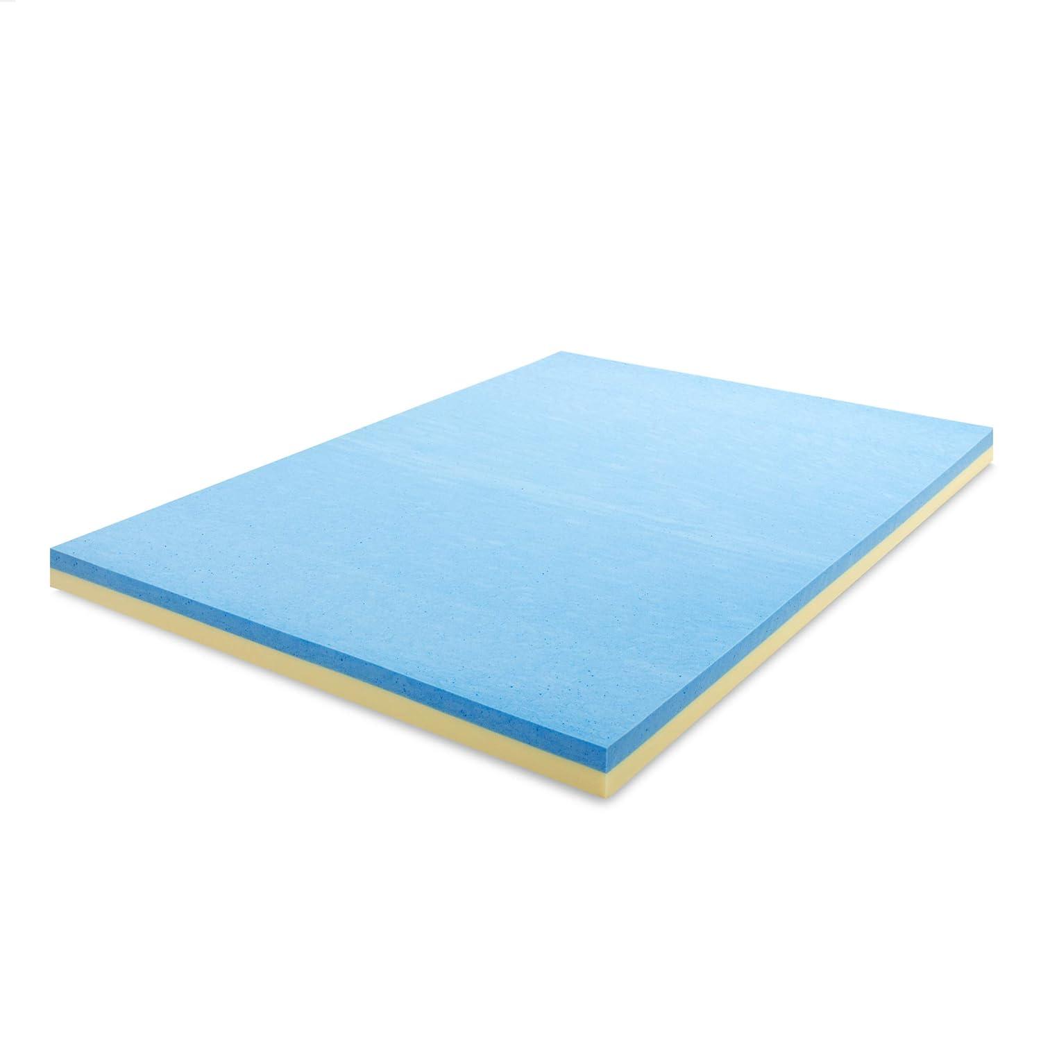 Zinus 4" Green Tea Cooling Gel Memory Foam Mattress Topper, Queen