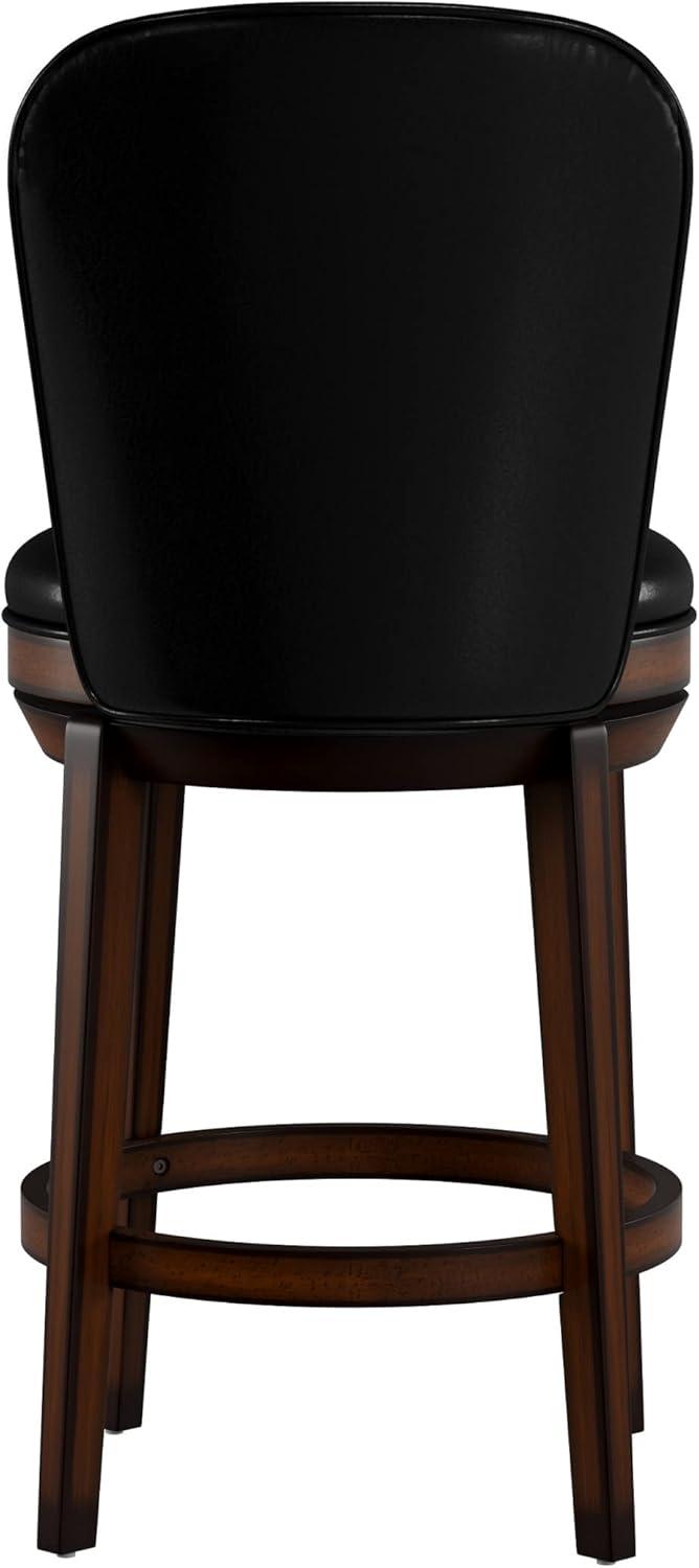 Hillsdale Furniture Victoria Wood Counter Height Swivel Stool, Dark Chestnut