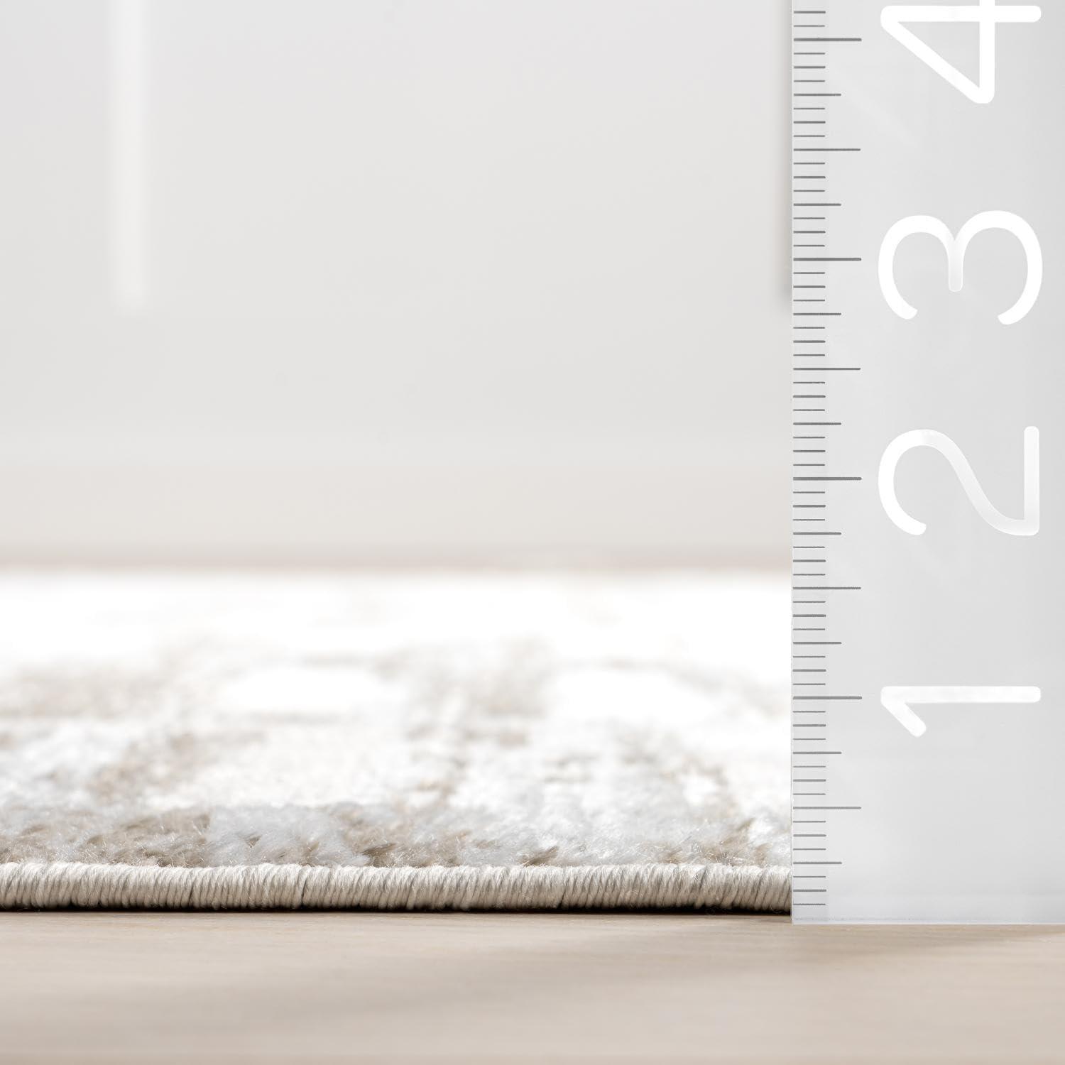 Nuloom Cambria Geometric Machine Washable Indoor Area Rug, 5' x 8', Beige