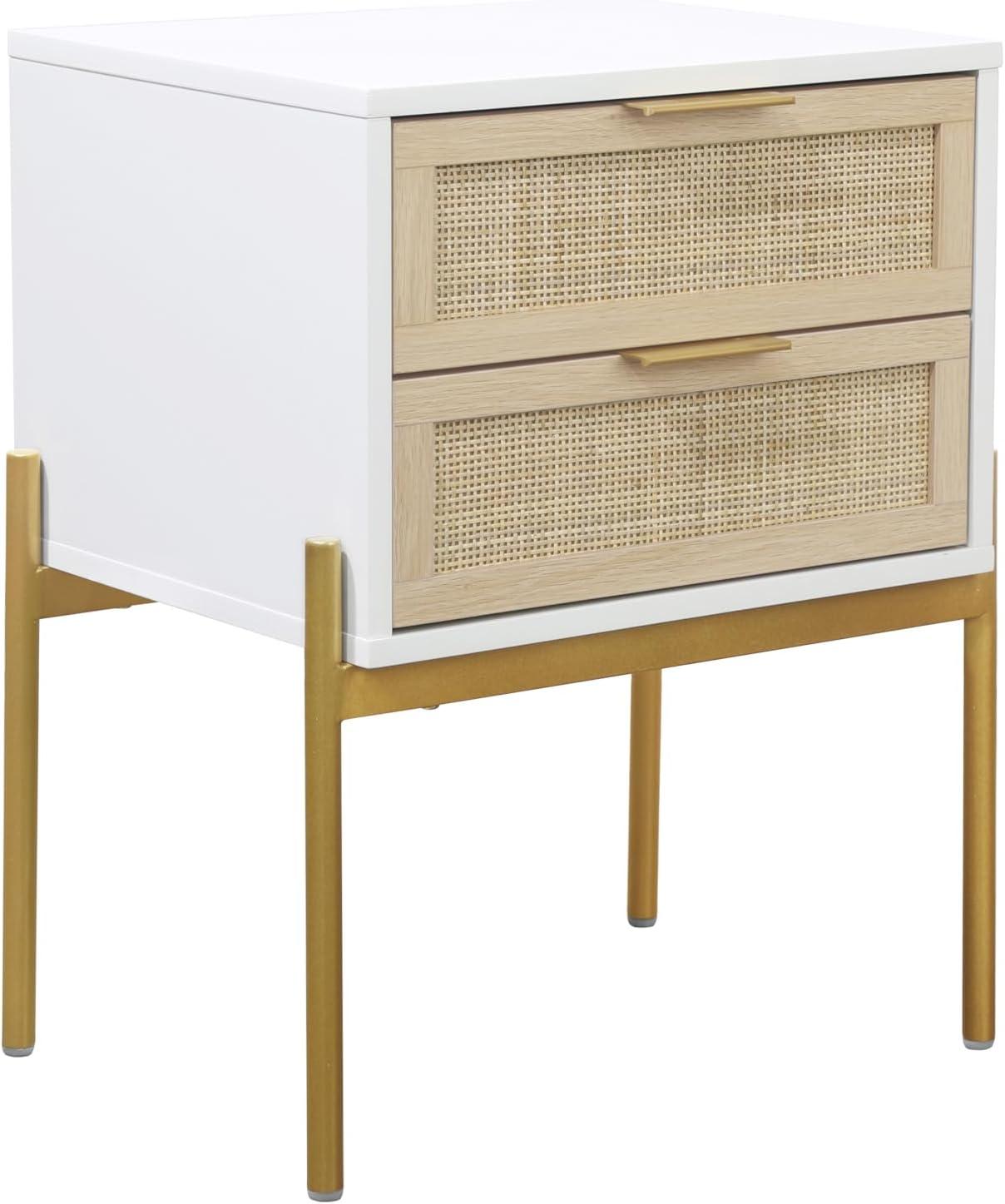 2-Piece End Table with Drawer Set