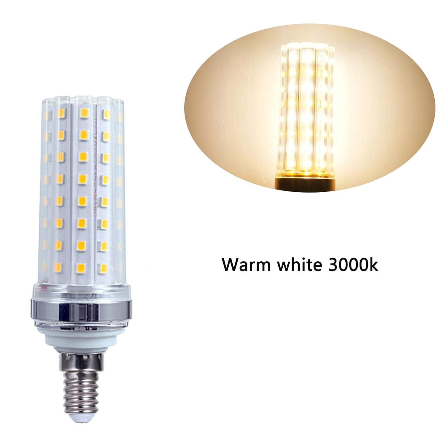 E12 LED Bulbs 20W LED Corn Light Bulb 180W Equivalent Warm White 3000K E12 Candelabra Base Decorative LED Chandelier Bulbs 2000LM for Pendant Home Lighting, Not Dimmable, AC85-265V(4 Pack)