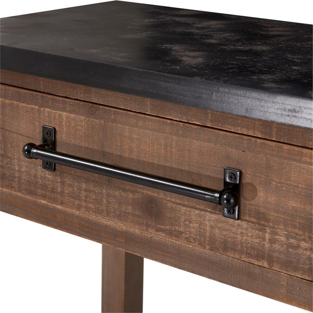 ClickDecor Eugene Console Table Brown: Modern Wood Entryway Furniture, Spot Clean, 1 Year Warranty