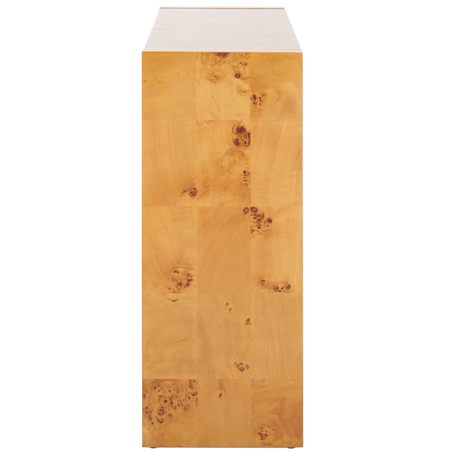 SAFAVIEH Cella Mission Natural Wood Rectangle Console Table (34 in. W x 11 in. D x 28 in. H)