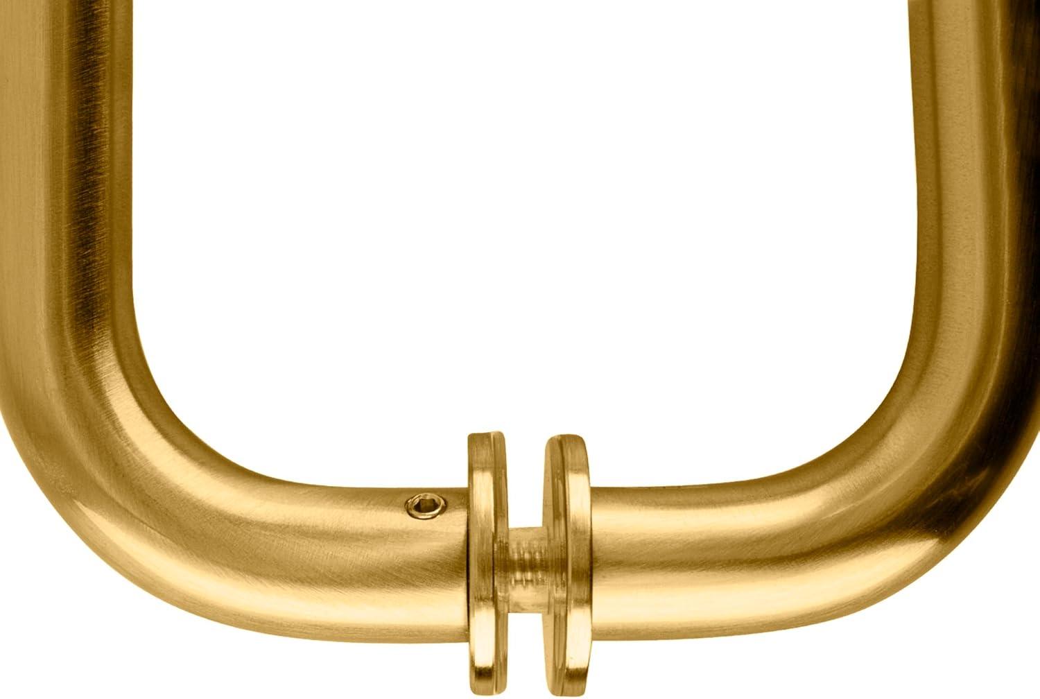 CRL BM8X8SB Satin Brass 8" BM Series Tubular Back-to-Back Pull Handle