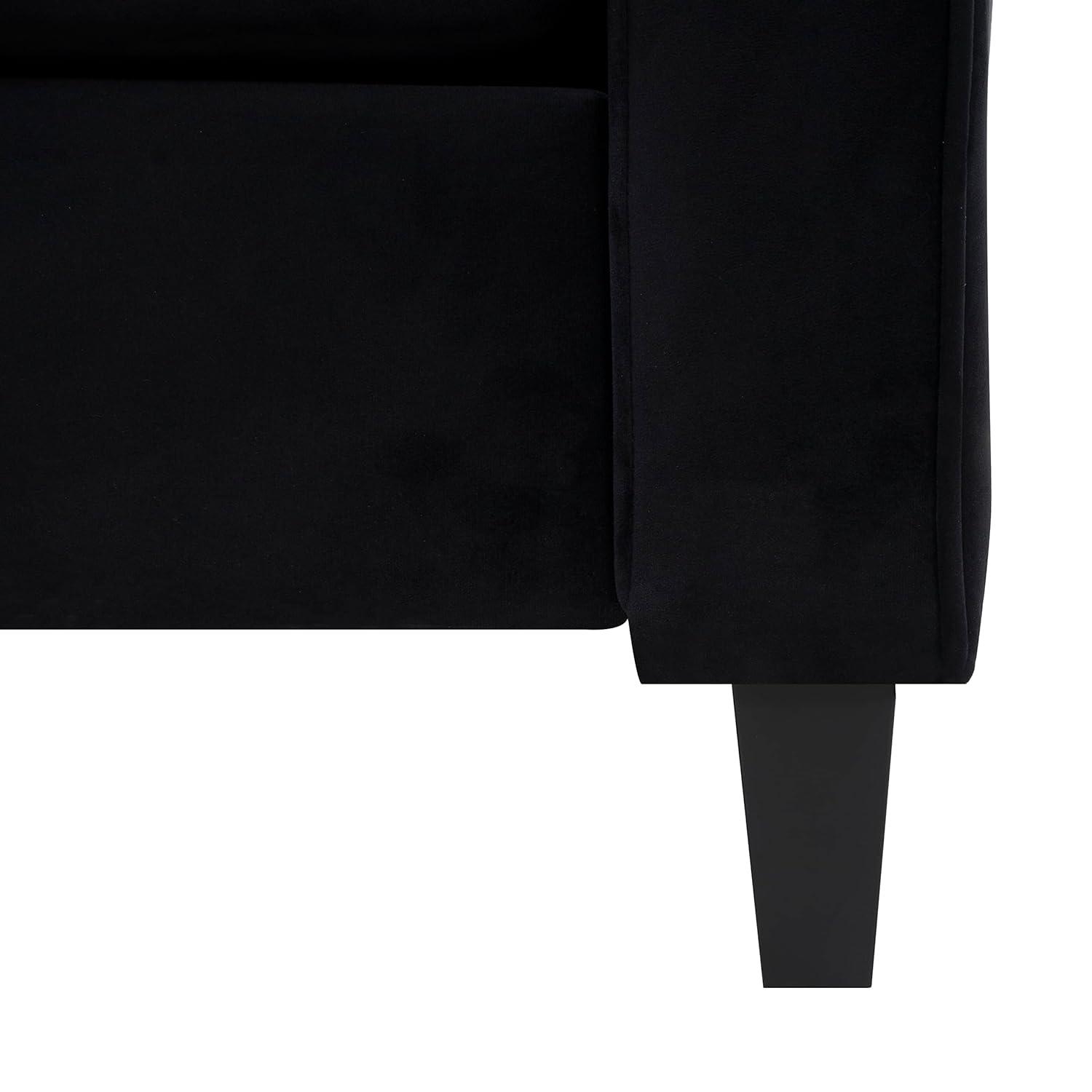 Modern Leather Loveseat in Black, Loveseat Sofa Couch for Bedroom, Living Room Furniture, Space-Saving 2 Seater Couch for Living Room, Bedroom, Apartment, Small spaces, Tan