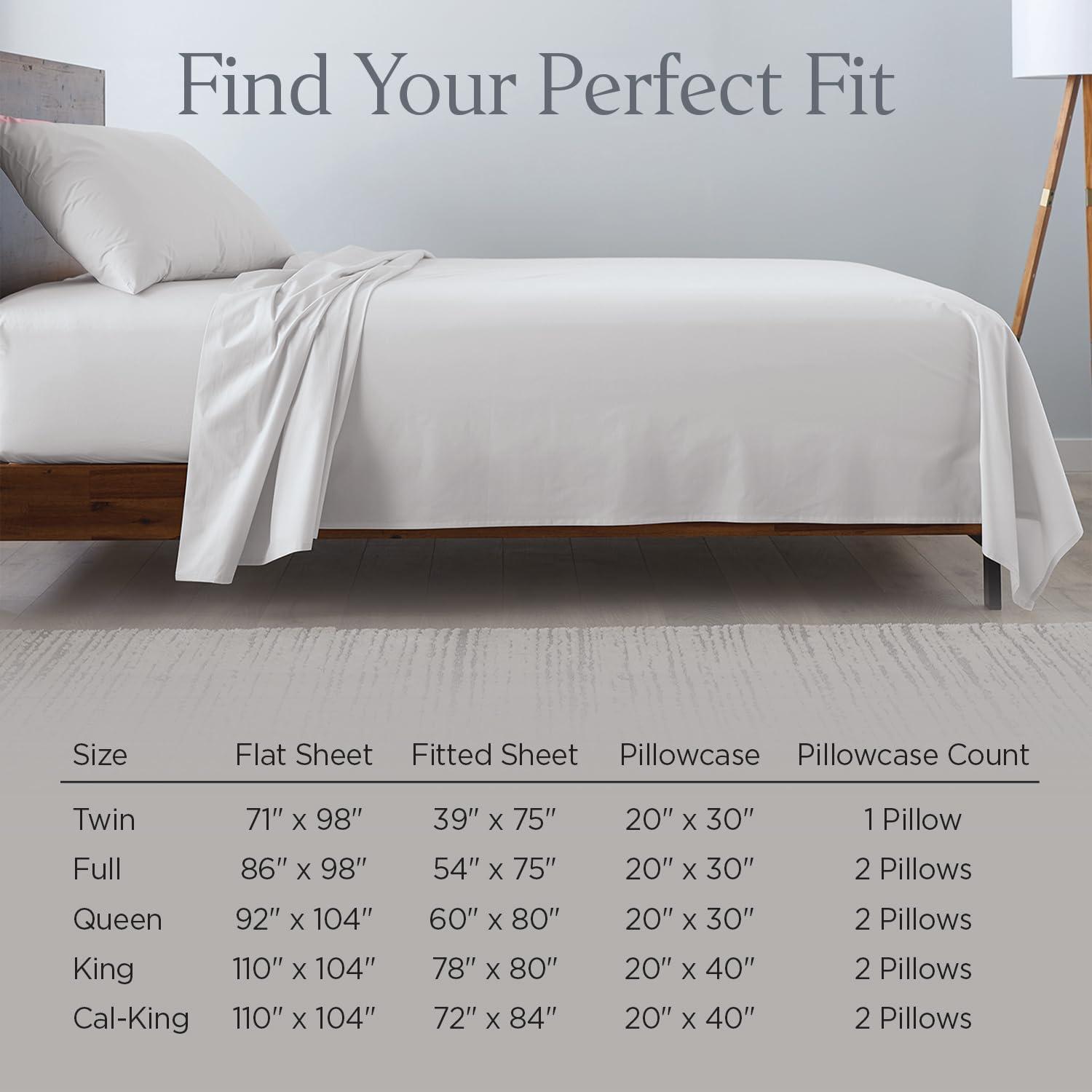 Ella Jayne Home 100% Cotton Percale Crisp and Cool Sheet Set