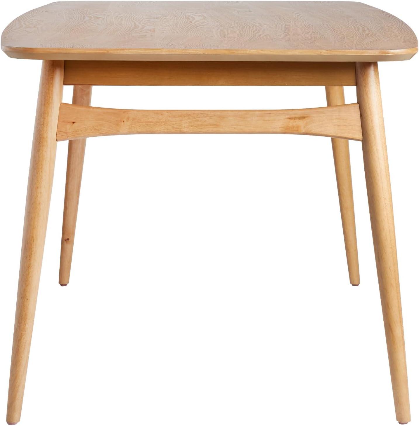 Walker Edison 59" Mid-Century Tapered Leg Dining Table, English Ash
