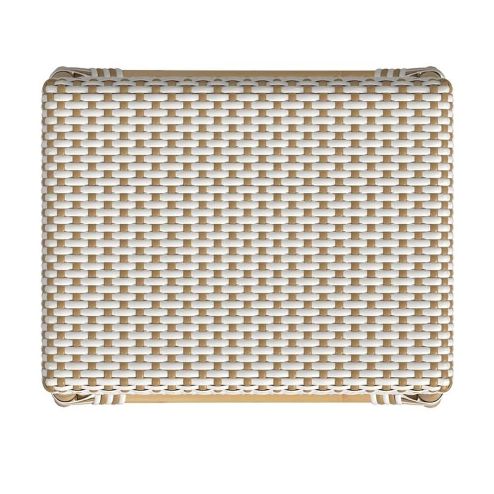 Butler Specialty Company Robias Rattan 24.5" Counter Stool - White And Tan Dot
