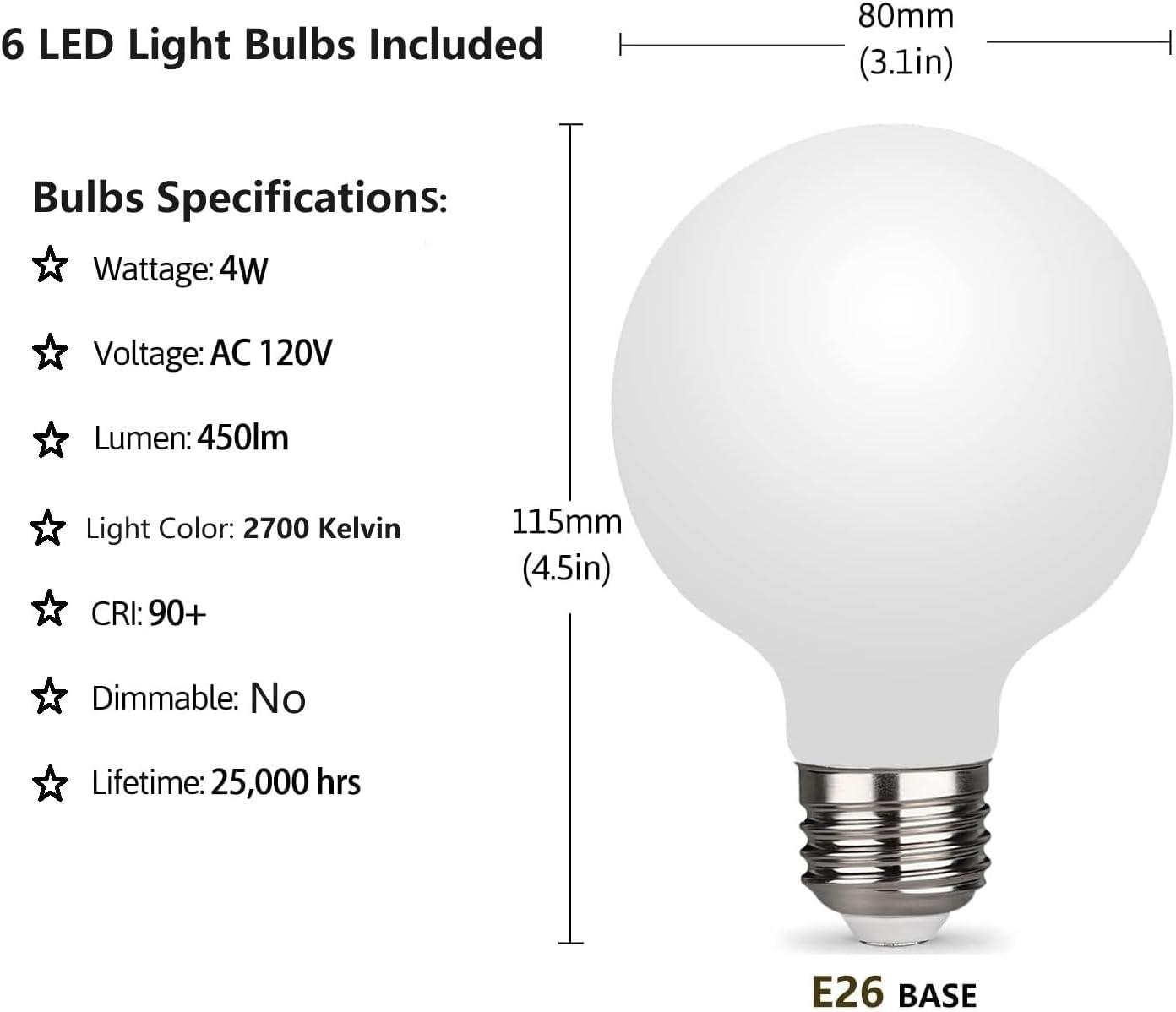 Gold Modern Sputnik 6-Light Chandelier with LED Bulbs