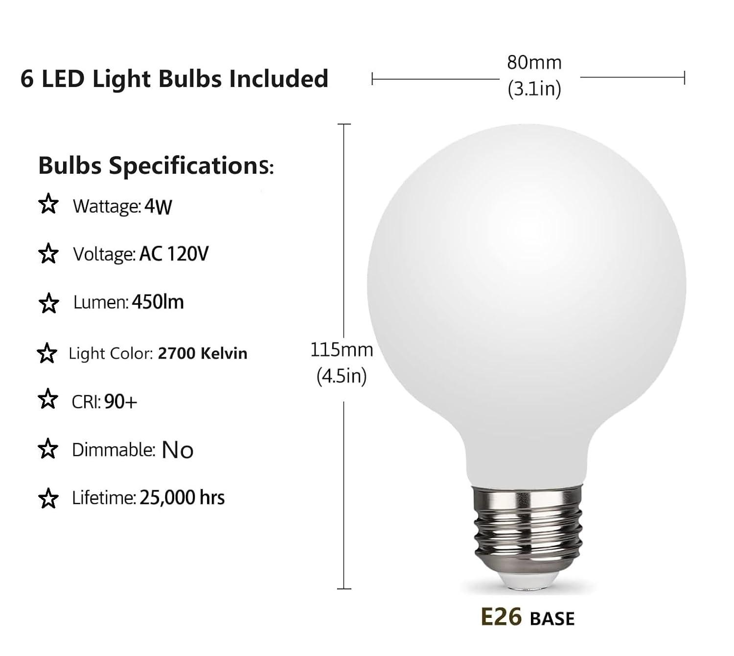Gold Modern Sputnik 6-Light Chandelier with LED Bulbs