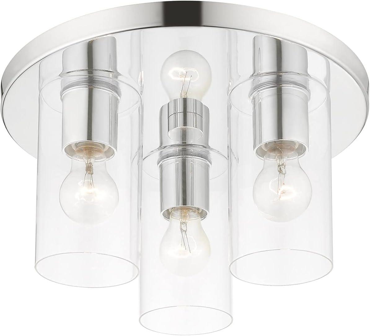 Livex Lighting Zurich 3 - Light Flush Mount in  Polished Chrome