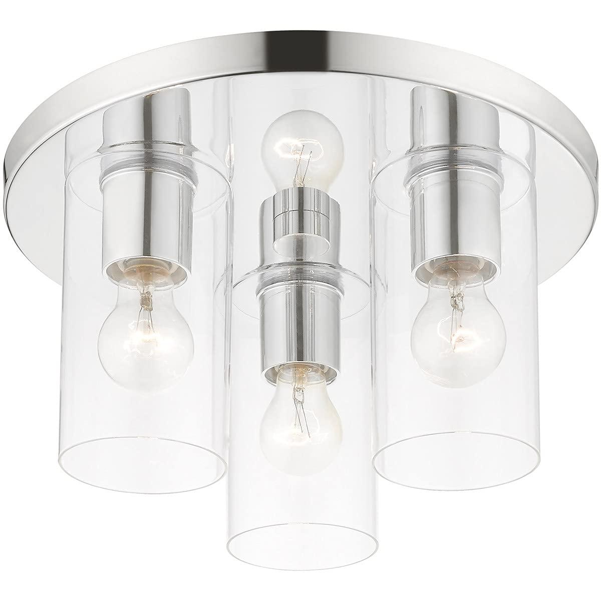 Livex Lighting Zurich 3 - Light Flush Mount in  Polished Chrome