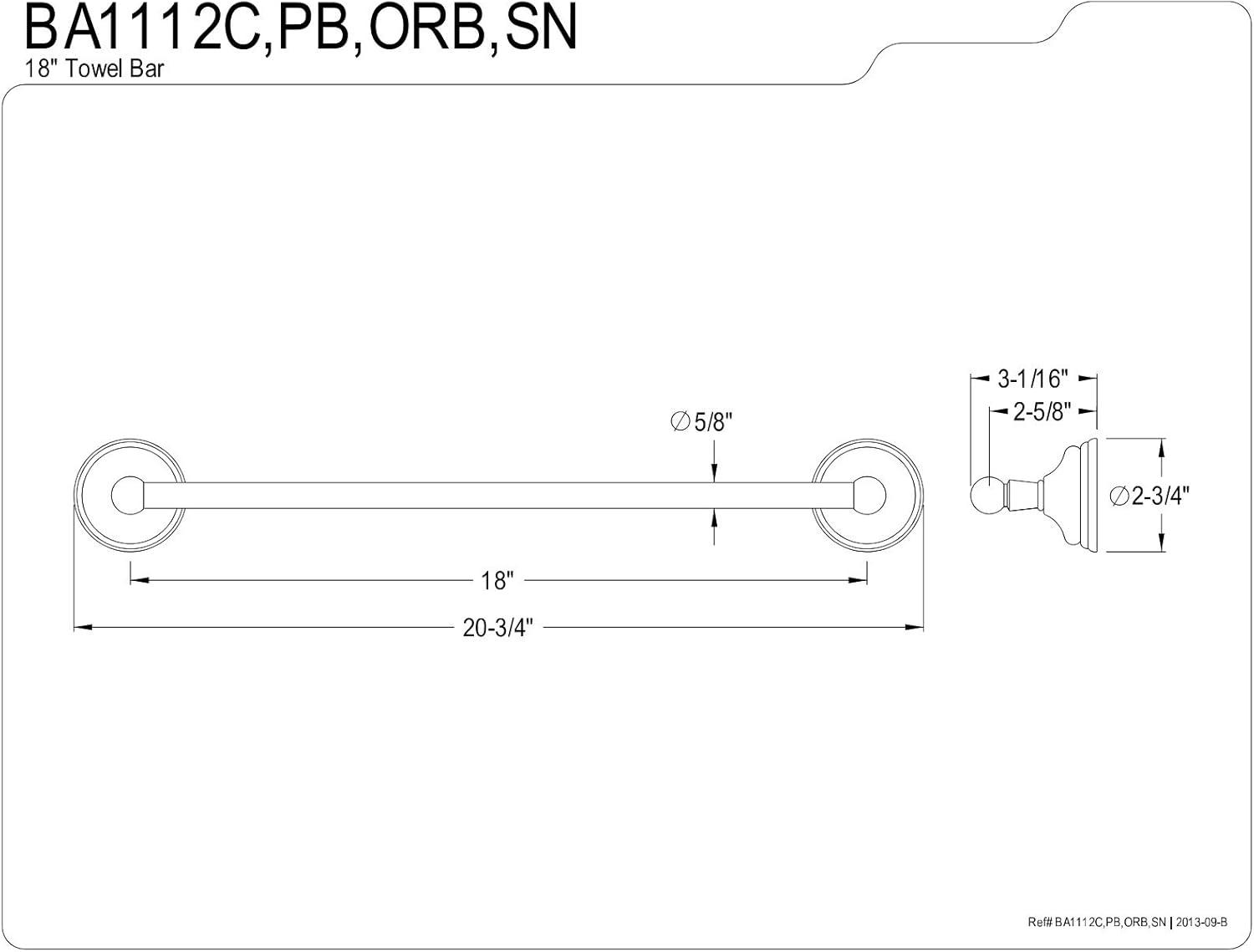 Kingston Brass Victorian 3-Piece Bathroom Hardware Set