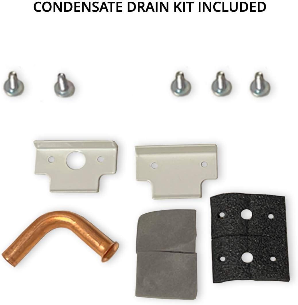 Cooper & Hunter Universal PTAC Folded Metal Wall Sleeve and Exterior Grille for Packaged Terminal Air Conditioner Coated Insulated Including Condensate Drain Kit