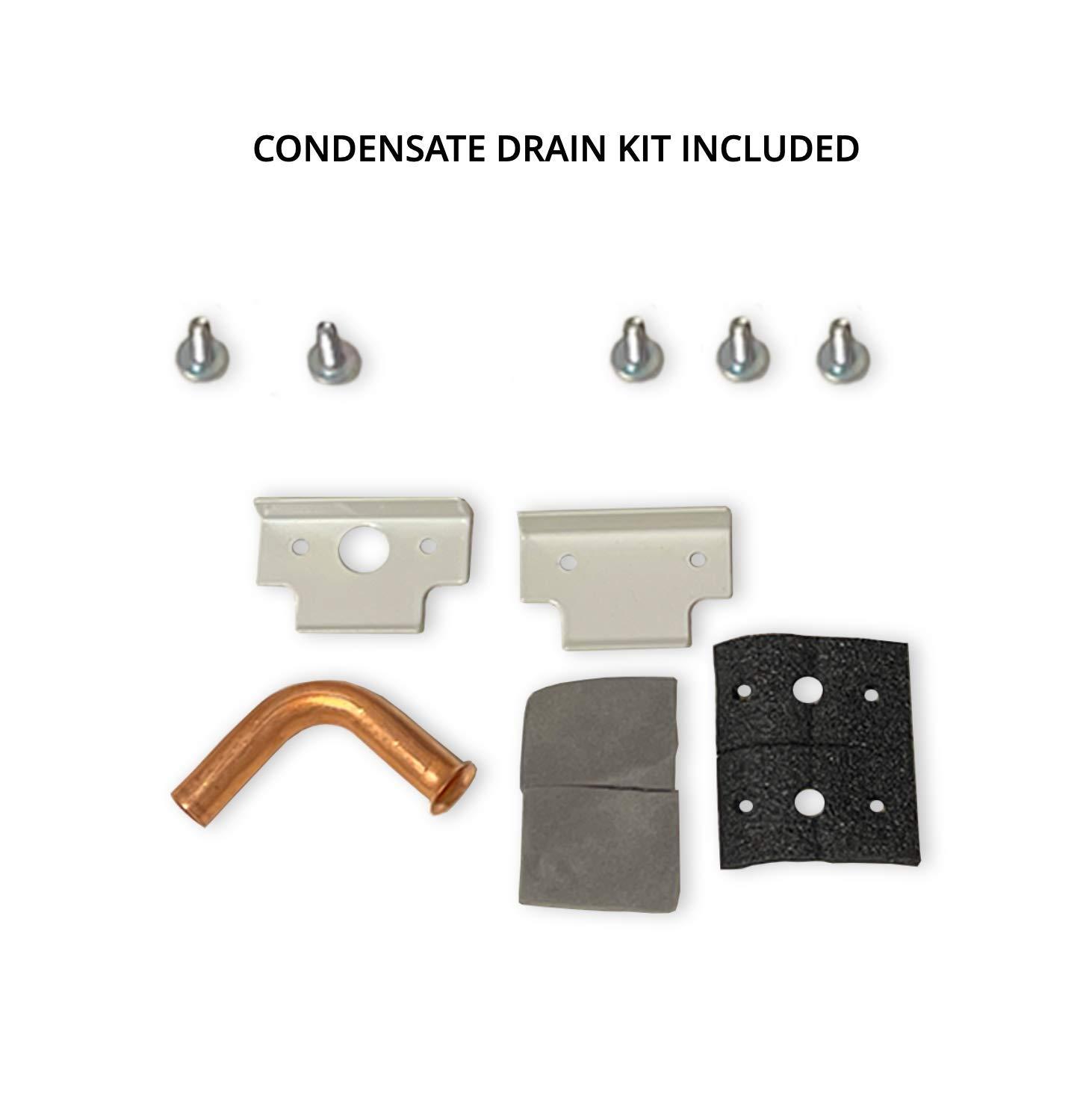 Cooper & Hunter Universal PTAC Folded Metal Wall Sleeve and Exterior Grille for Packaged Terminal Air Conditioner Coated Insulated Including Condensate Drain Kit