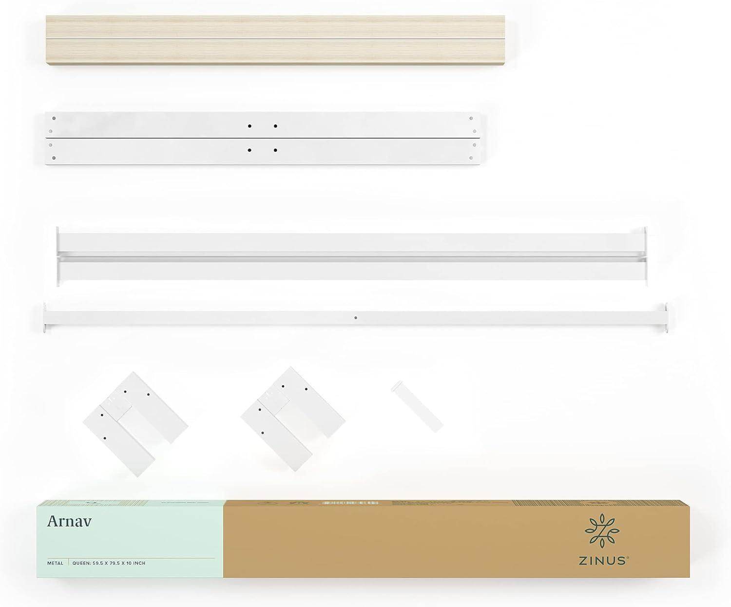 Queen Arnav 10" Metal Platform Bed Frame White - Zinus: Minimalist Steel Foundation, No Box Spring Needed, Easy to Assemble