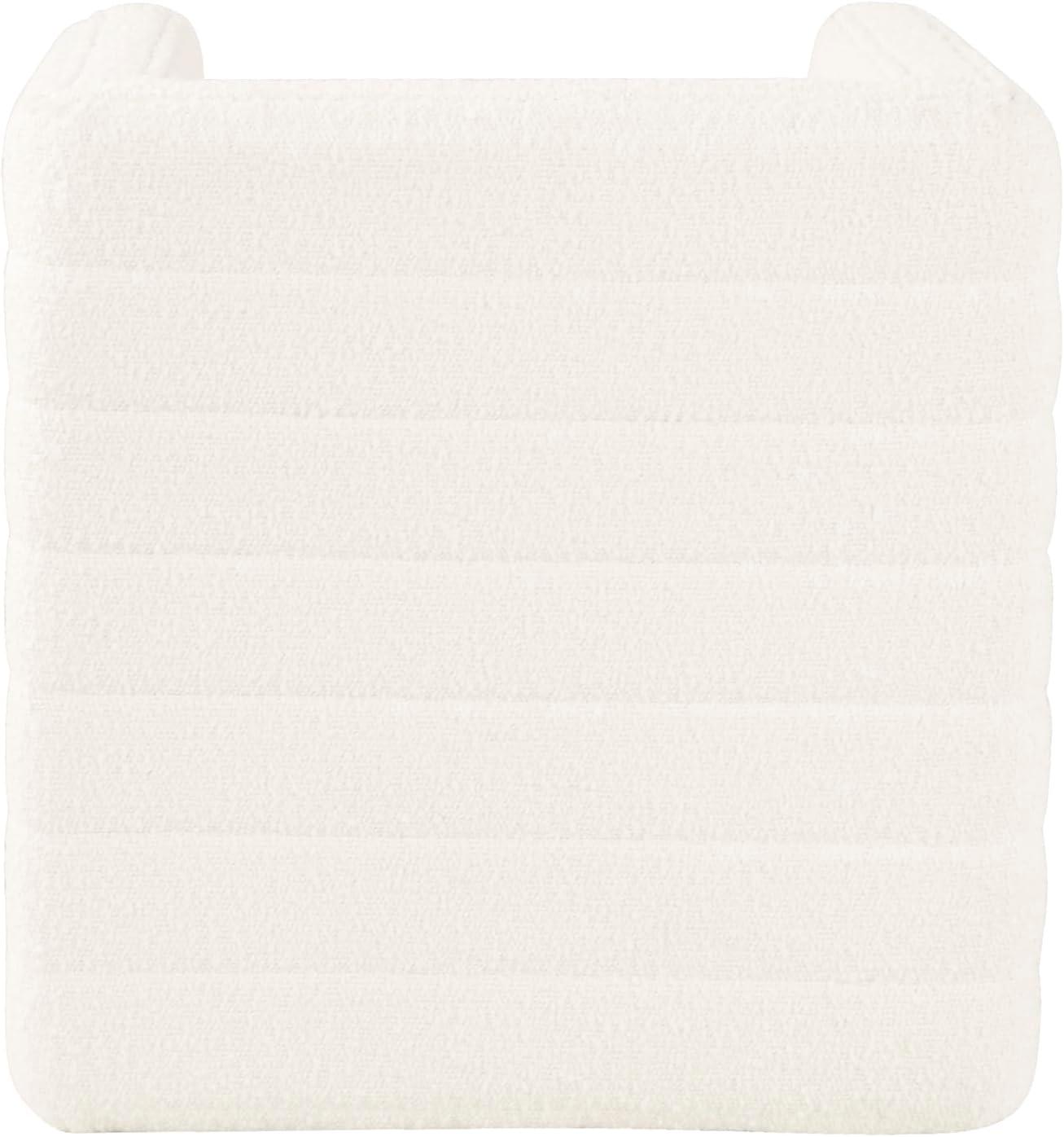 Hokku Designs Modern Channel Tufted Ottoman for Living Room & Bedroom