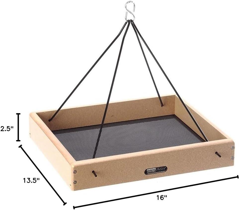 Birds Choice Hanging Platform Bird Feeder in Recycled Plastic Small